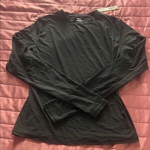 Women’s SKIMS Black Long Sleeve Body Tee Size Large NWT